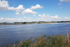Blick auf den kleinen Kanal, über den die Fähre Aalbude übersetzt