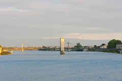 Flusskreuzfahrt Etappe 9 – Bei schöner Abendstimmung Abfahrt nach Lyon von Tournon-sur-Rhône 