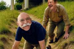Peter-und-Werner-die-BHoeschung-hinunter