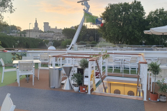 Flussreise Lyon Mittelmeer Etappe 8 - Avignon 2025 - der Morgen am Rhoneufer