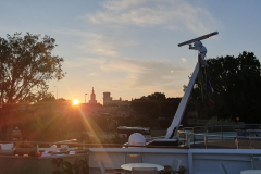 Flussreise Lyon Mittelmeer Etappe 8 - Avignon 2025 - der Morgen am Rhoneufer