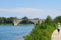 Nach dem Frühstück gingen wir zur Brücke Pont Saint-Bénézet – Etappe 8 unserer Flussreise Lyon–Mittelmeer 2025 in Avignon