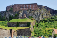 Parkplatz am Fort in Belfort – Rhone-Flusskreuzfahrt
