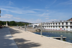 Flusskreuzfahrt Etappe 9 – Passerelle Marc Seguin in Tournon-sur-Rhône. Uferpromenade