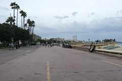 Reise Lyon Cote d´Azur Cannes. Grauer Himmel an der Promenade