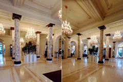 Reise Lyon Cote d´Azur Cannes.  Luxushotel Carlton Empfangshalle