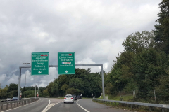 Rückreise von der Côte d’Azur – heim nach Eggenstein.  Wir fahren aus Bern hinaus