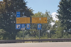 Rückreise von der Côte d’Azur – heim nach Eggenstein.  Stau und Umfahrung auf B3 und B33