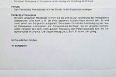 Schreiben vom Bürgerbüro Eggenstein-Leopoldshafen