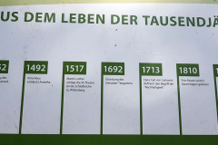 Detail der Infotafel über die älteste Eiche Deutschlands