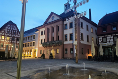 Die schöne Fachwerkstadt Eppingen bei Nacht