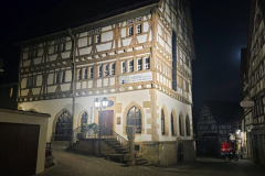 Die schöne Fachwerkstadt Eppingen bei Nacht