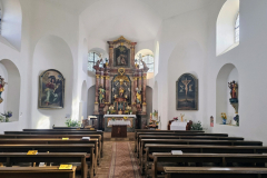 Kraichgau-Radtour:  Der Innenraum der Adelsbergkapelle bei Neibsheim