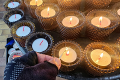 Kraichgau-Radtour:  Zwei Kerzlein anzünden in  der Adelsbergkapelle bei Neibsheim