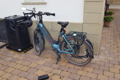 Kraichgau-Radtour: Fahrradparkplatz am Hotel