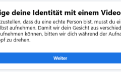 Facebook fordert Video‑Selfie zur Identitätsprüfung an