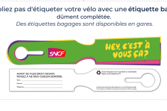 Screenshot der SNCF Connect App zur Fahrradmitnahme Bahn Frankreich. Fahrradcoupon am Fahrrad festmachen