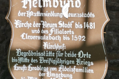 Radtour durch das Ohrntal, Brettachtal sowie entlang von Kocher und Jagst bei Bad Friedrichshall – an der Kirchenruine Helmbund