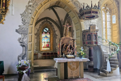 Radtour mit Peter auf der Vier-Täler-Tour im Heilbronner Land, evangelische Kilianskirche Sülzbach 