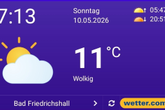 Salzbergwerk Bad Friedrichshall. Tag startet mit schönem Wetter