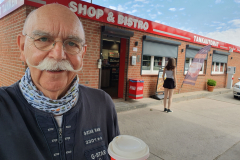 Rast mit Kaffee auf der Rückreise