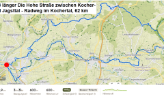 KJ3 länger. Die Hohe Straße zwischen Kocher- und Jagsttal - Radweg im Kochertal