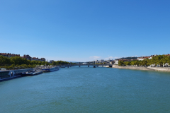 Flusskreuzfahrt Etappe 10 Lyon über die Brücke Pont de Universite die Rhone
