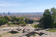 Lyon Amphitheater Theatre Gallo Romain Blick über Lyon