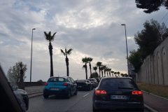 Côte d’Azur Reise Monaco. Dunkle Wolken über Monaco