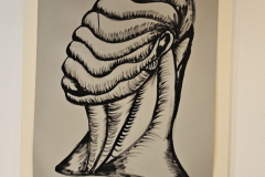 Vernissage der Frühlingsausstellung von Pavel Miguel in Karlsruhe – Besucher entdecken Zeichnungen und Skulpturen des Künstlers