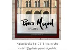 Die Einladung des kubanischen Künstlers Pavel Miguel zur Eröffnung seiner Galerie in Karlsruhe