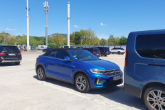 Côte d’Azur Reise Port Grimaud – Saint-Tropez.  Parkplatz Port Grimaud