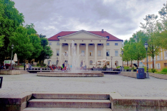 Historische Fassaden in der Regensburger Altstadt