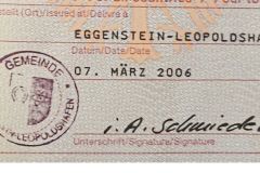 Reisepass 2006 von Werner Deck – Beginn internationaler Reisen mit Stempeln aus Brasilien, USA und Südamerika