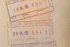 Reisepass 2006 von Werner Deck – Beginn internationaler Reisen mit Stempeln aus Brasilien, USA und Südamerika