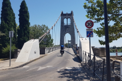 Rhône-Radweg Tag 2 zwischen Saint-Vallier, Tournon-sur-Rhône, Valence und Le Pouzin entlang der ViaRhôna
