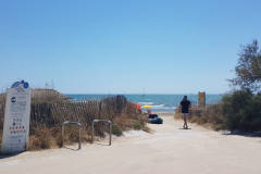 Die letzte Etappe auf dem Rhône-Radweg führte von Saintes-Maries-de-la-Mer nach Montpellier – durch die Camargue, vorbei an Flamingos, Lagunen und dem Mittelmeer.