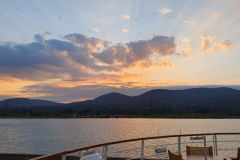 Flusskreuzfahrt Etappe 9 – Morgenstimmung auf der Rhône vor Tournon, A-Rosa Stella