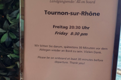 Flusskreuzfahrt Etappe 9 – Morgenstimmung auf der Rhône vor Tournon, A-Rosa Stella. Angekommen in Tournon