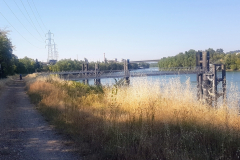 Start auf dem Rhône-Radweg in Lyon – Erich und ich verlassen die Stadt mit unseren E-Bikes