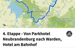 Heute 84 km geradelt - Seenplatte Radtour vierte Etappe 