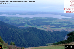 Webcam Hochfelln Seilbahn. Radtour am Chiemsee im Chiemgau, September 2025, Tag 3