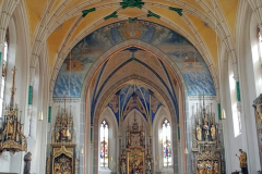 Pfarrkirche St. Nikolaus in Übersee.. Radtour am Chiemsee im Chiemgau, September 2025, Tag 3