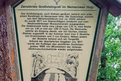 Seenplatte Radtour vierte Etappe – zerstörtes Großsteingrab im Nemerower Holz