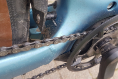 Abgesprungene Fahrradkette auf der Seenplatte Radtour vierte Etappe