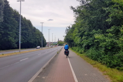 Wir bei der Einfahrt nach Neubrandenburg