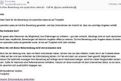 Trustpilot informiert über die Beanstandung der Bewertung durch Eyemotion Sales