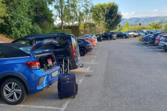 Côte d’Azur Rückreise Turin – Abfahrt in Grasse,  Koffer einladen