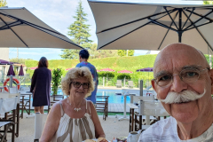 Côte d’Azur Rückreise Turin – Abfahrt in Grasse,  Frühstück Hotelterrasse