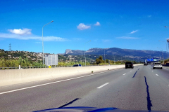 Côte d’Azur Rückreise Turin – auf der Autobahn bei Nizza